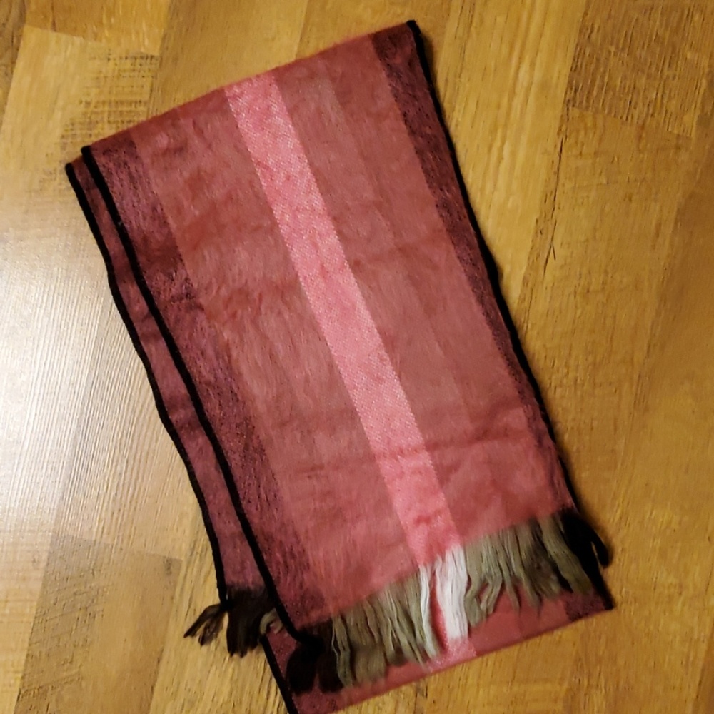 New Equador Pink Soft Striped Scarf